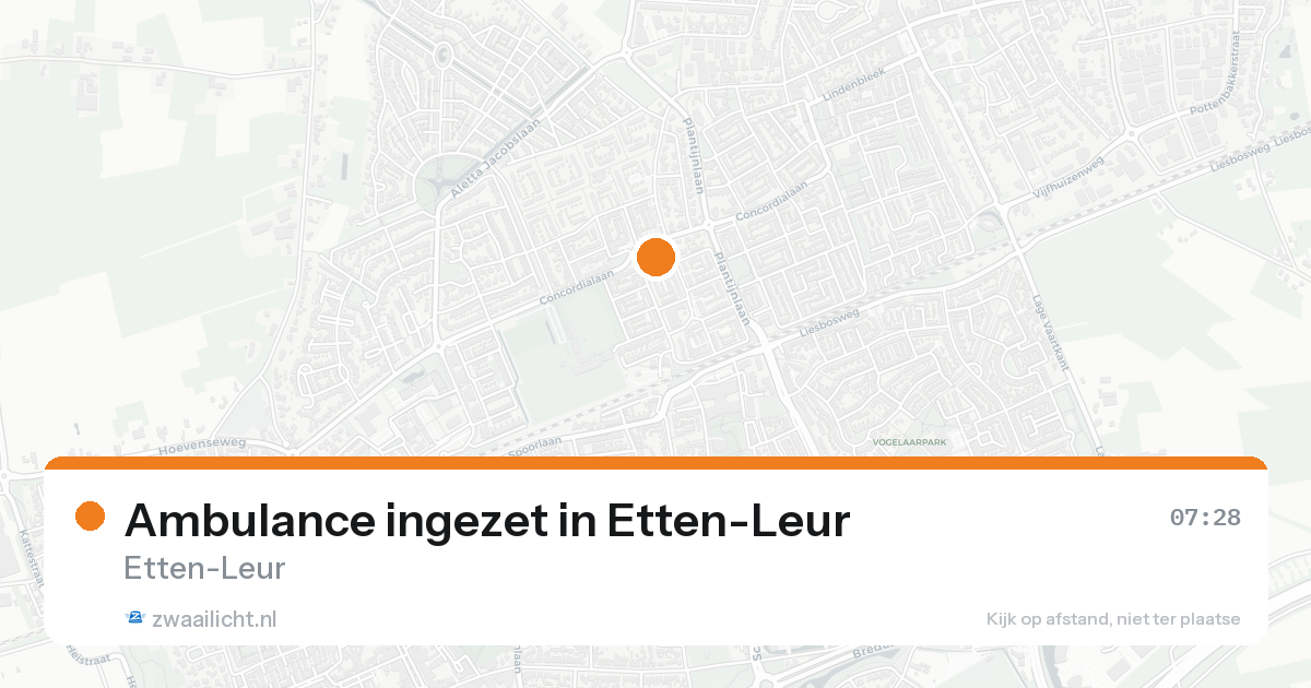 Ambulance ingezet in Etten-Leur — 15 aug 2026