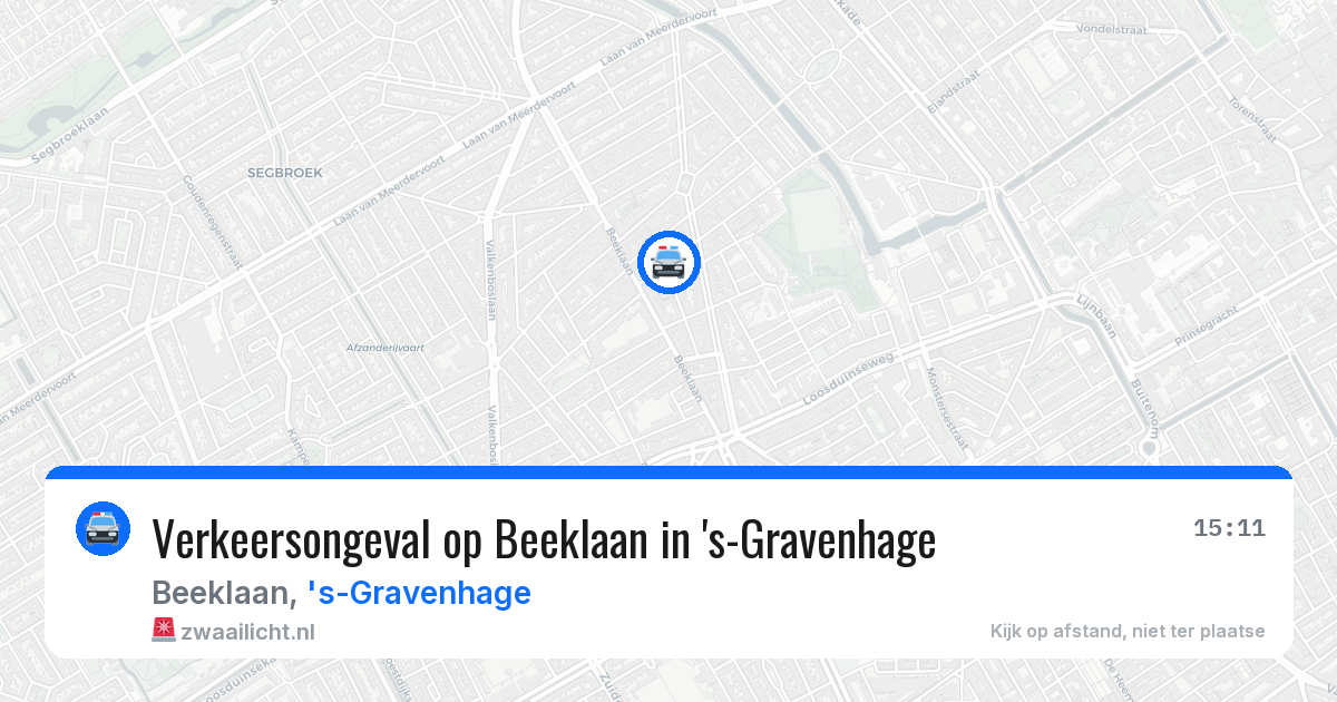 Verkeersongeval op Beeklaan in 's-Gravenhage — 2 apr 2026