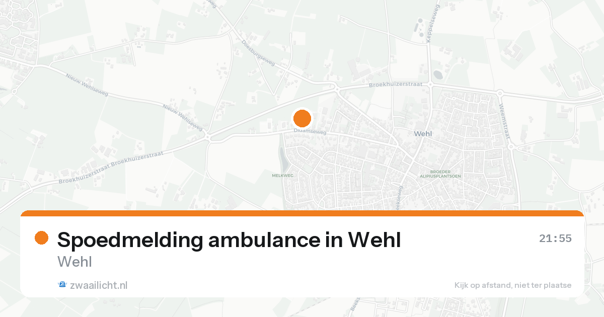 Spoedmelding ambulance in Wehl — 20 aug 2026