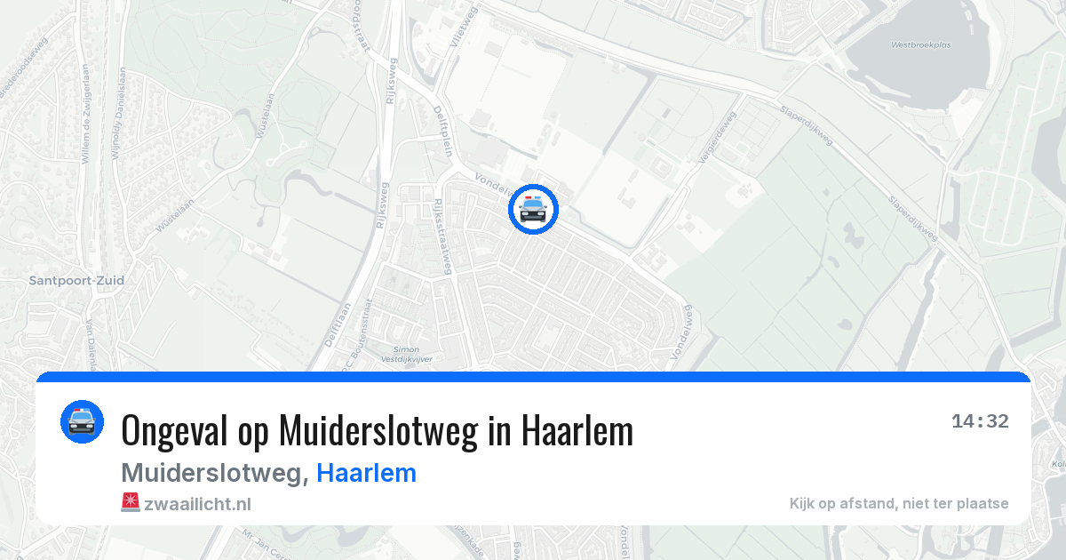 Ongeval op Muiderslotweg in Haarlem — 5 jun 2026