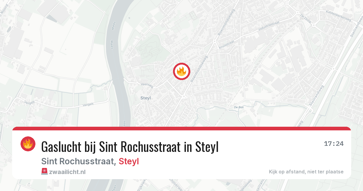 Gaslucht bij Sint Rochusstraat in Steyl — 1 jul 2026