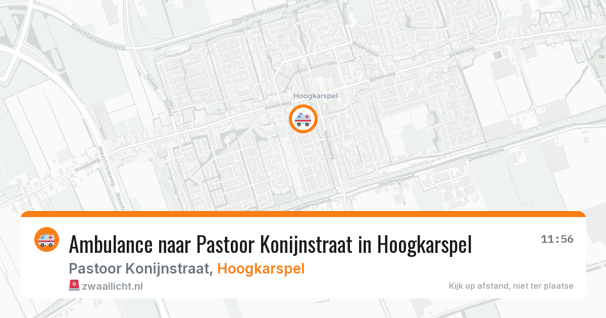 Ambulance naar Pastoor Konijnstraat in Hoogkarspel — 21 feb 2026