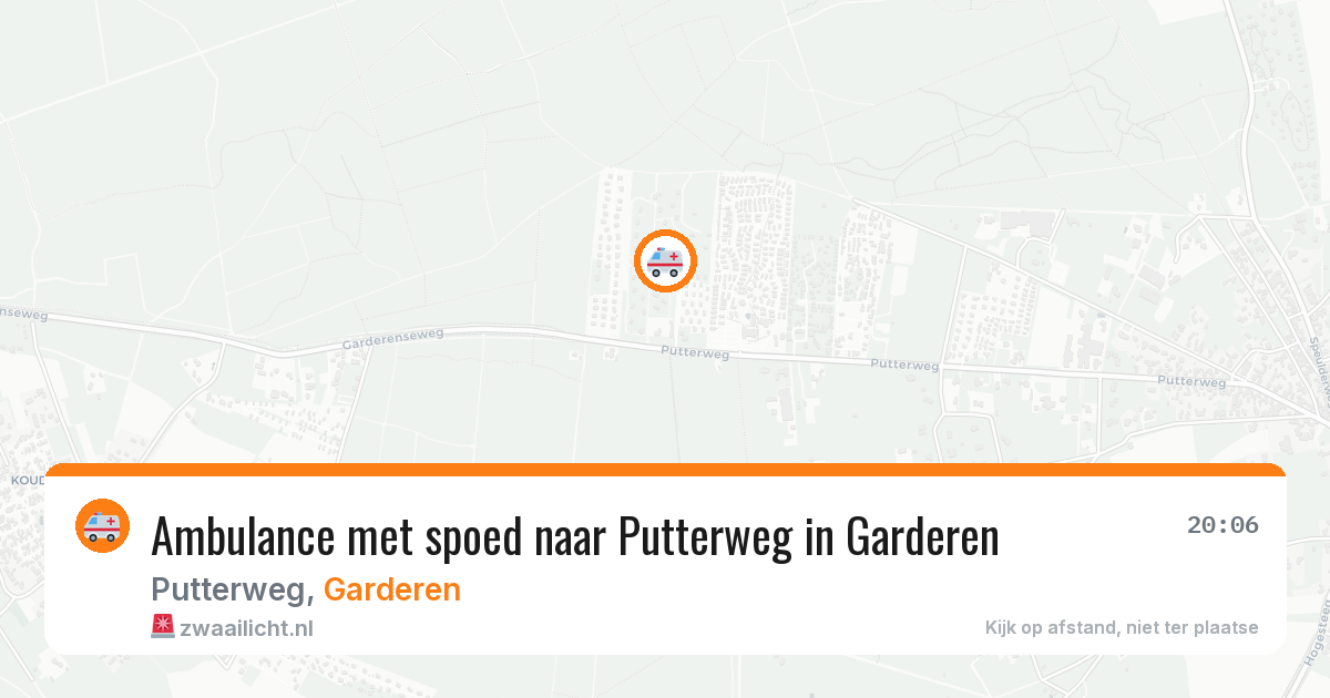 Ambulance met spoed naar Putterweg in Garderen — 6 apr 2026