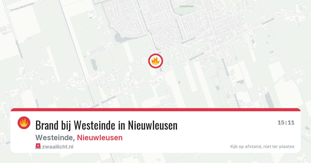 Brand bij Westeinde in Nieuwleusen — 3 apr 2026