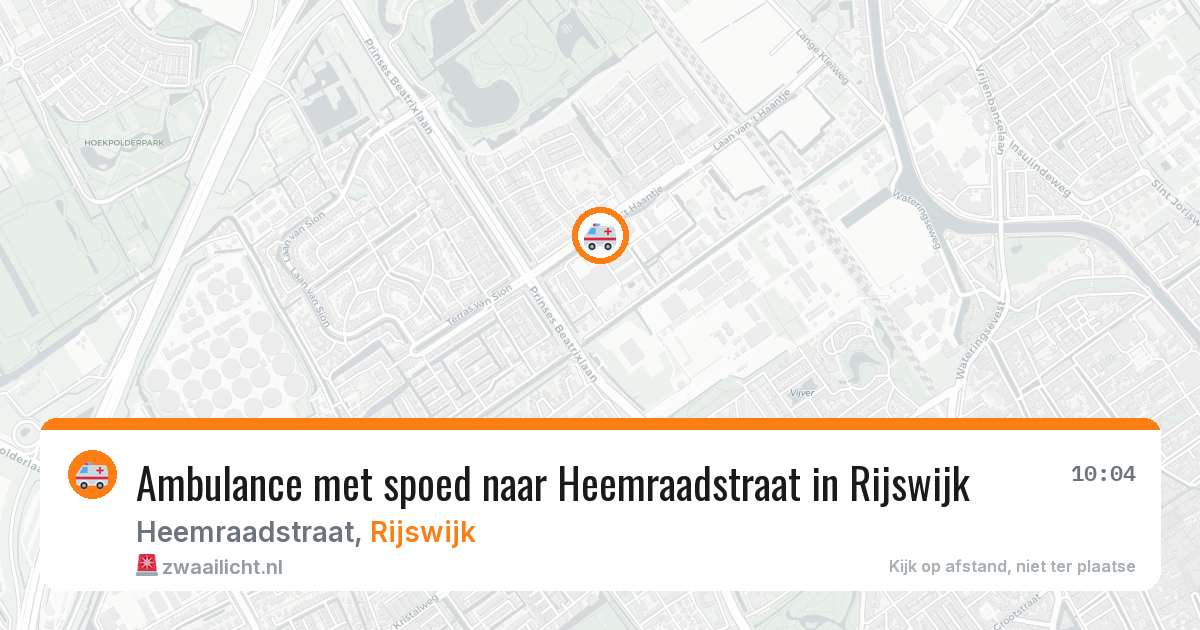 Ambulance met spoed naar Heemraadstraat in Rijswijk — 19 mei 2026