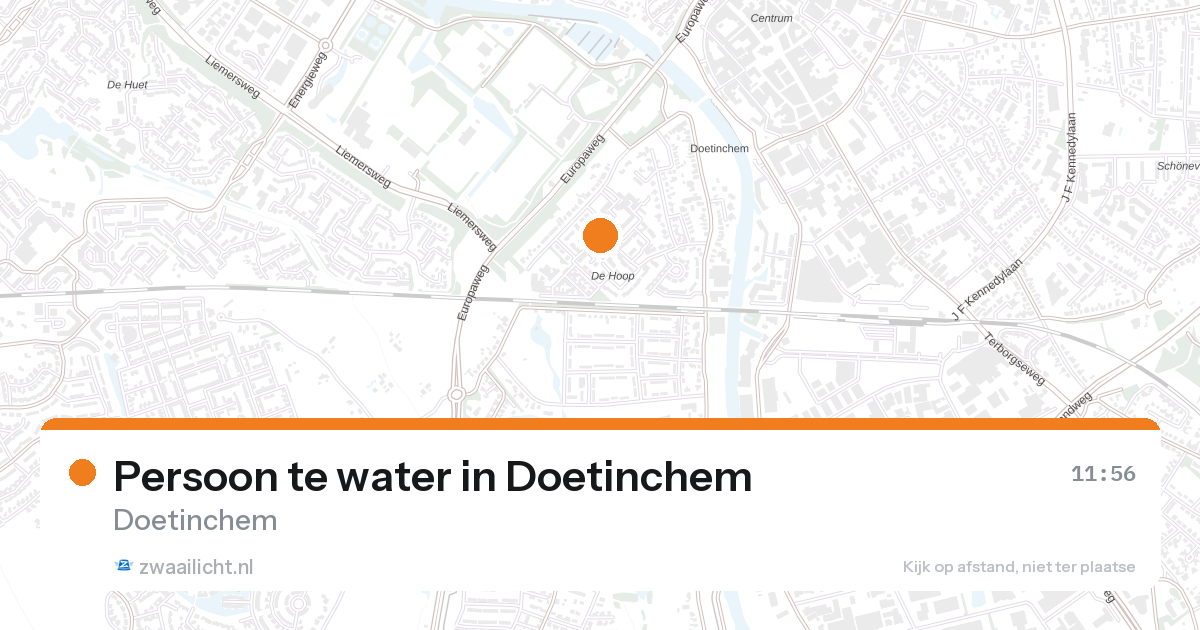Persoon te water in Doetinchem — 23 jun 2026