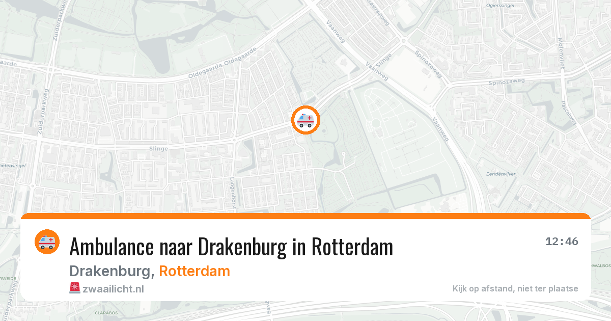 Ambulance naar Drakenburg in Rotterdam — 29 jan 2026