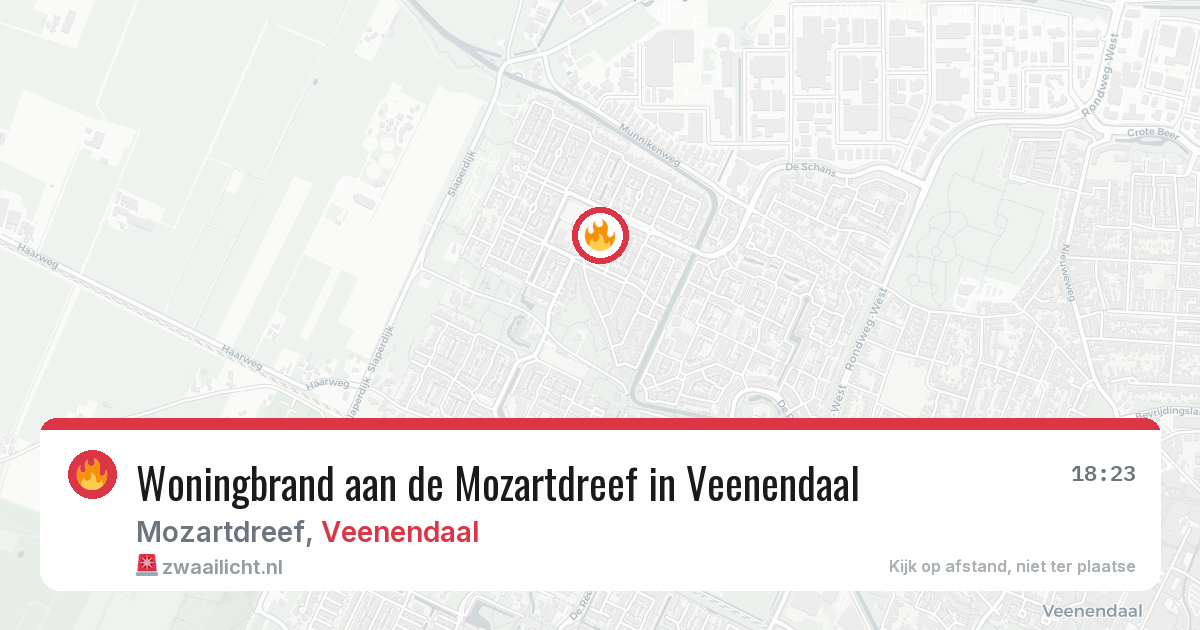 Woningbrand aan de Mozartdreef in Veenendaal — 3 jul 2026
