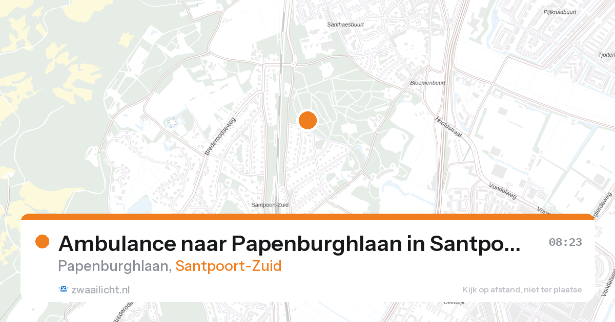 Ambulance naar Papenburghlaan in Santpoort-Zuid — 13 jun 2026