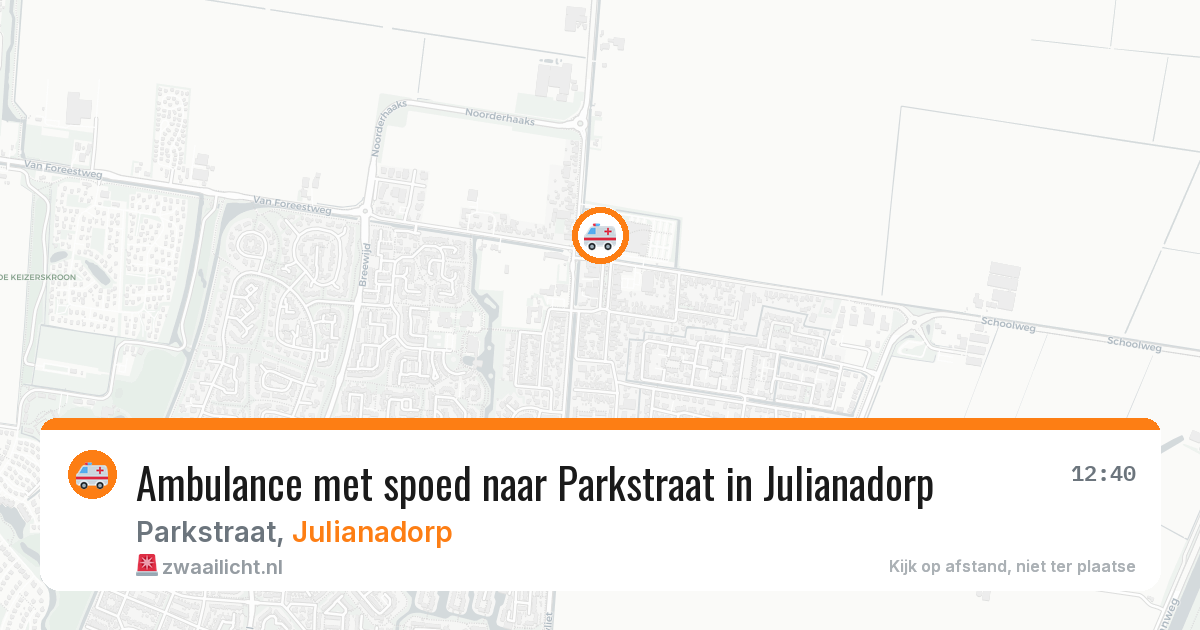 Ambulance met spoed naar Parkstraat in Julianadorp — 30 mrt 2026