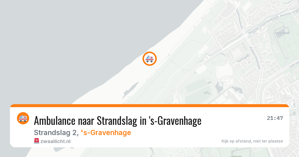 Ambulance naar Strandslag in 's-Gravenhage — 3 aug 2026