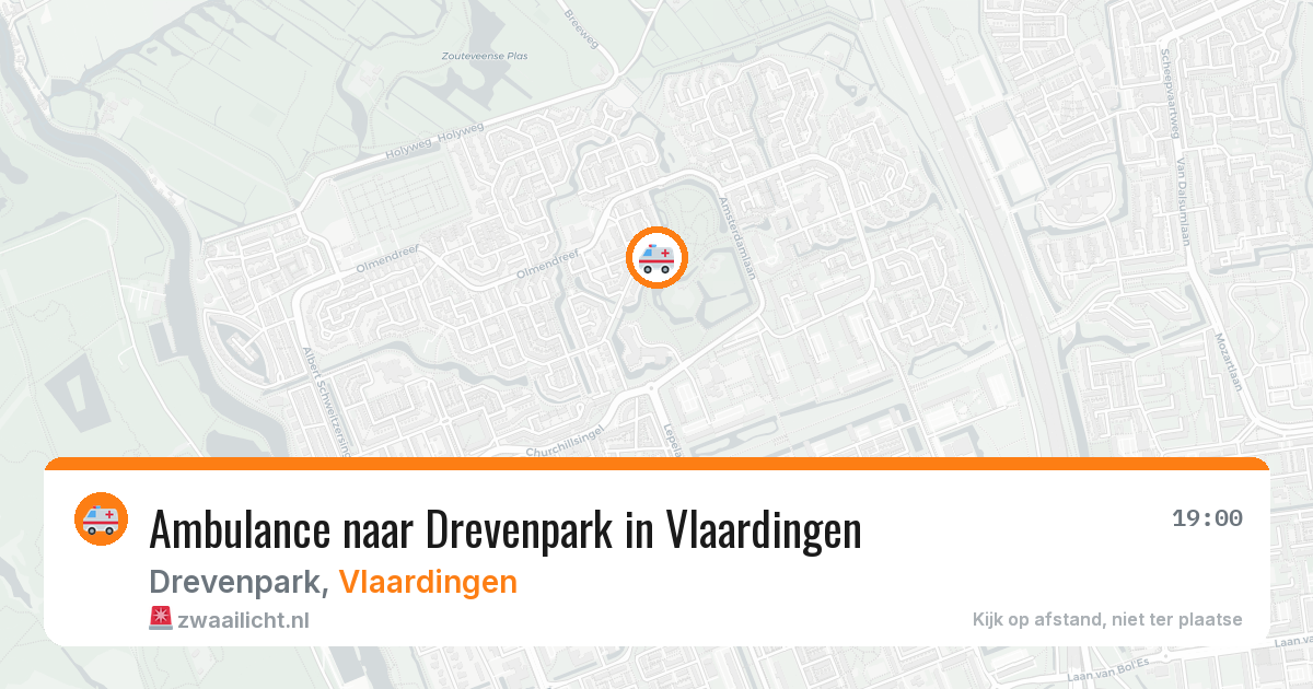 Ambulance naar Drevenpark in Vlaardingen — 24 mrt 2026