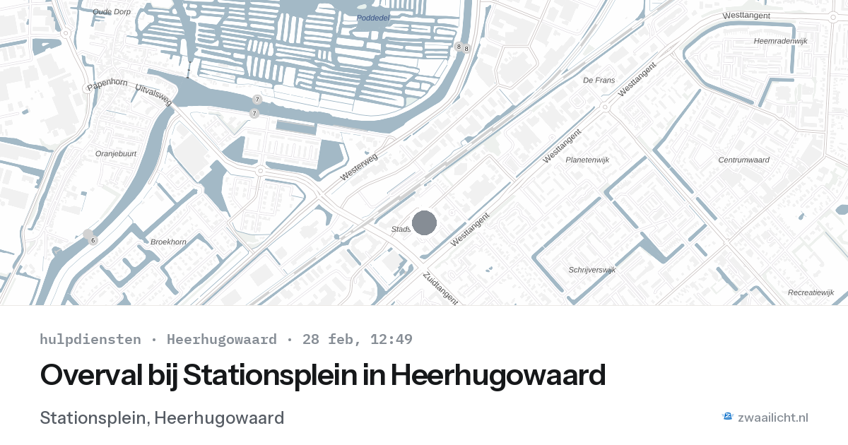 Overval bij Stationsplein in Heerhugowaard — 28 feb 2026