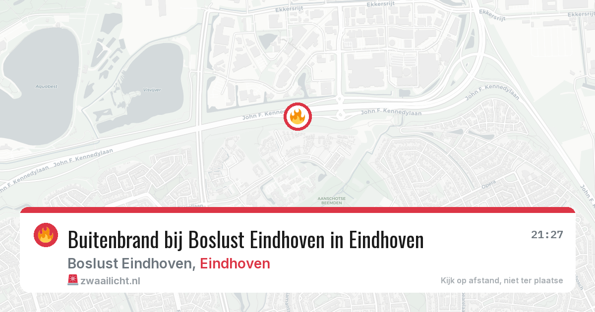 Buitenbrand bij Boslust Eindhoven in Eindhoven — 23 mrt 2026