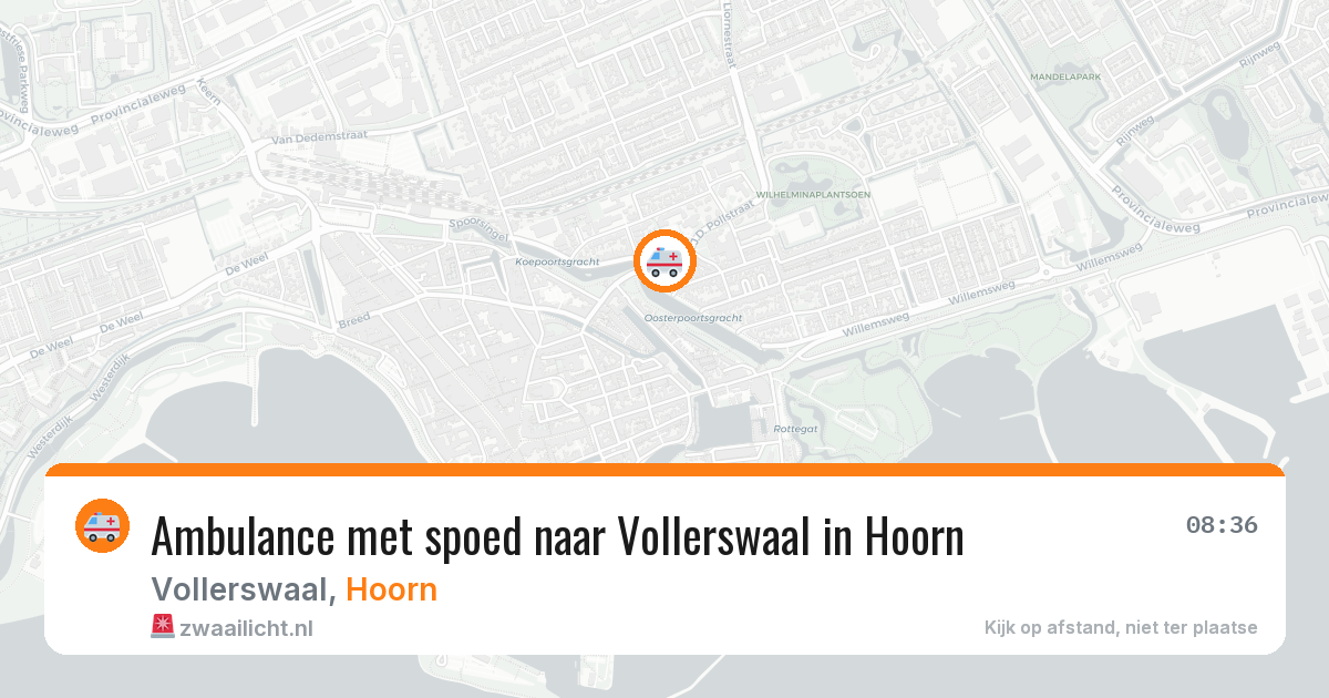 Ambulance met spoed naar Vollerswaal in Hoorn — 11 feb 2026