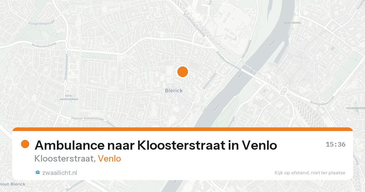 Ambulance naar Kloosterstraat in Venlo — 24 aug 2026