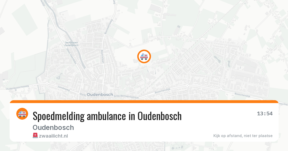 Spoedmelding ambulance in Oudenbosch — 12 aug 2026