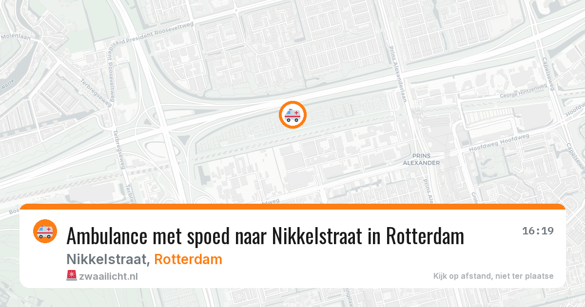 Ambulance met spoed naar Nikkelstraat in Rotterdam — 12 mei 2026