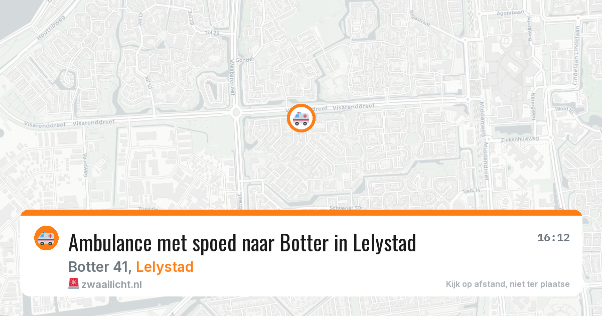 Ambulance met spoed naar Botter in Lelystad — 25 feb 2026