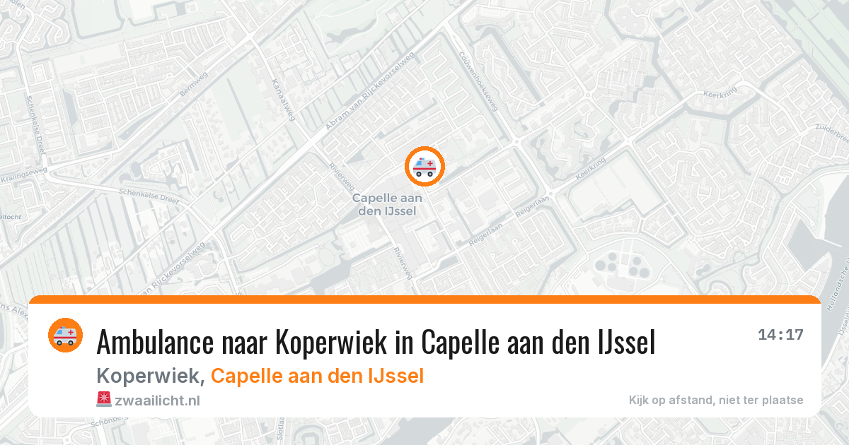 Ambulance naar Koperwiek in Capelle aan den IJssel — 13 aug 2026