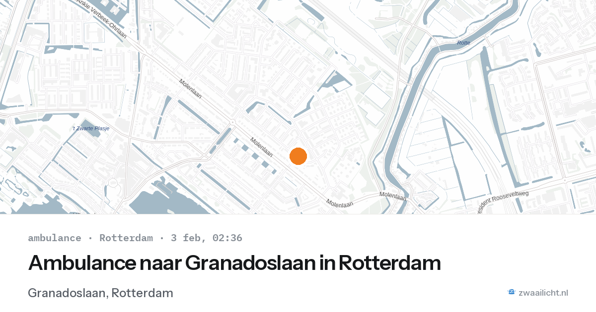 Ambulance naar Granadoslaan in Rotterdam — 3 feb 2026