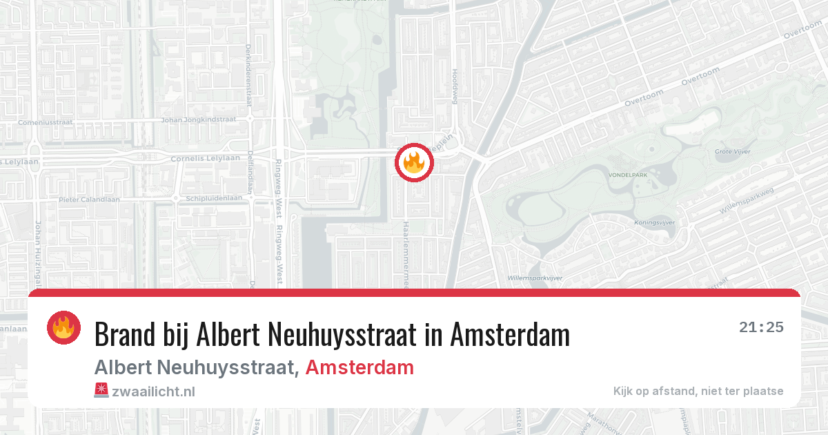 Brand bij Albert Neuhuysstraat in Amsterdam — 11 jul 2026