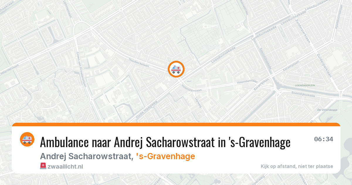 Ambulance naar Andrej Sacharowstraat in 's-Gravenhage — 18 jul 2026