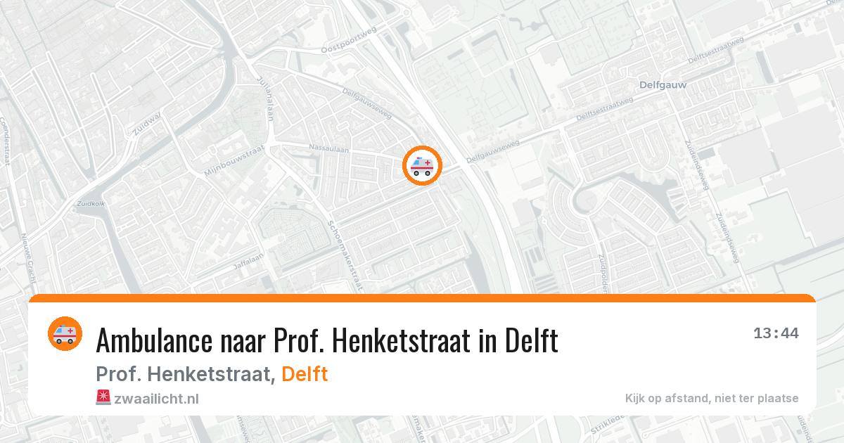 Ambulance naar Prof. Henketstraat in Delft — 7 apr 2026