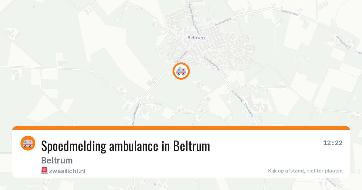 Spoedmelding ambulance in Beltrum — 13 aug 2026