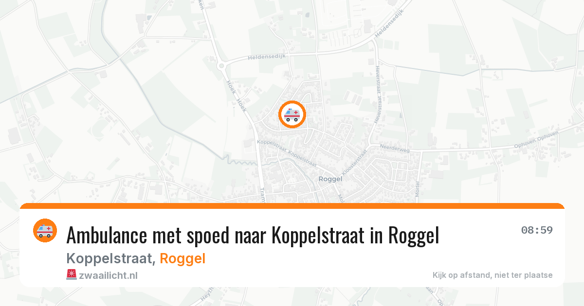 Ambulance met spoed naar Koppelstraat in Roggel — 2 aug 2026