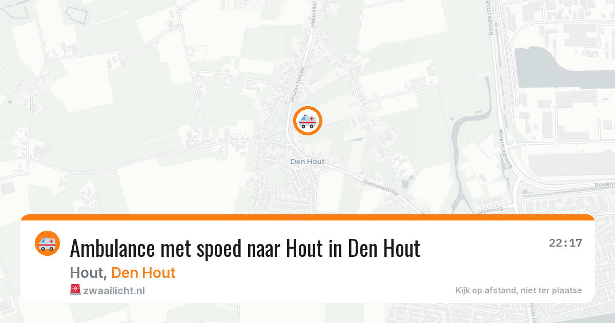 Ambulance met spoed naar Hout in Den Hout — 29 jul 2026