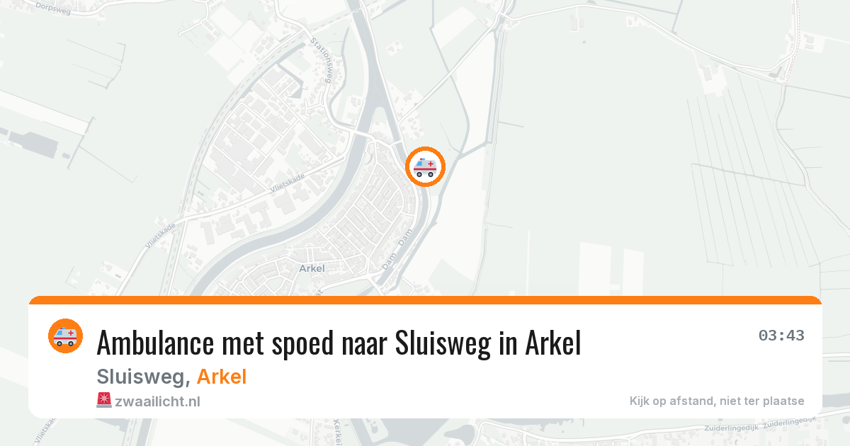 Ambulance met spoed naar Sluisweg in Arkel — 5 jul 2026
