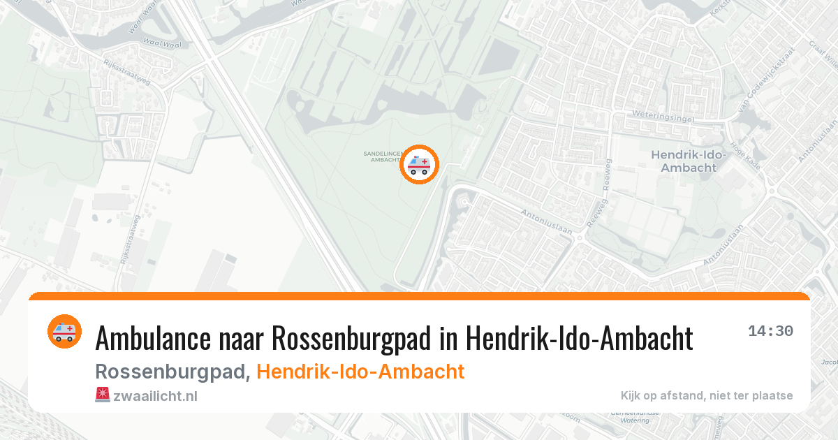 Ambulance naar Rossenburgpad in Hendrik-Ido-Ambacht — 19 jul 2026