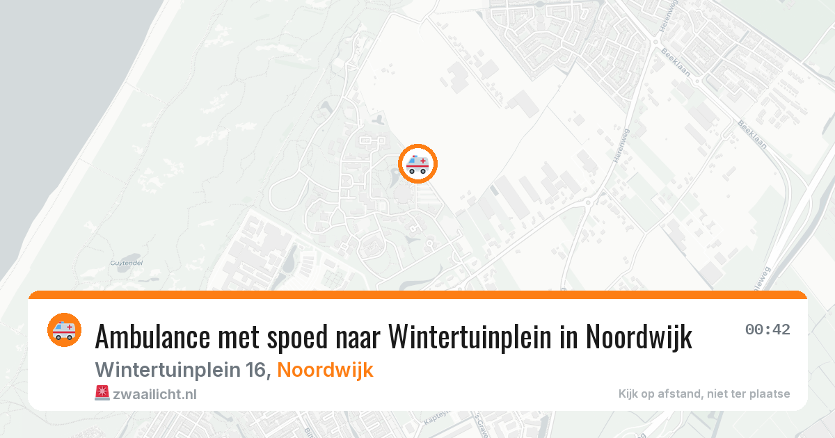 Ambulance met spoed naar Wintertuinplein in Noordwijk — 27 jun 2026