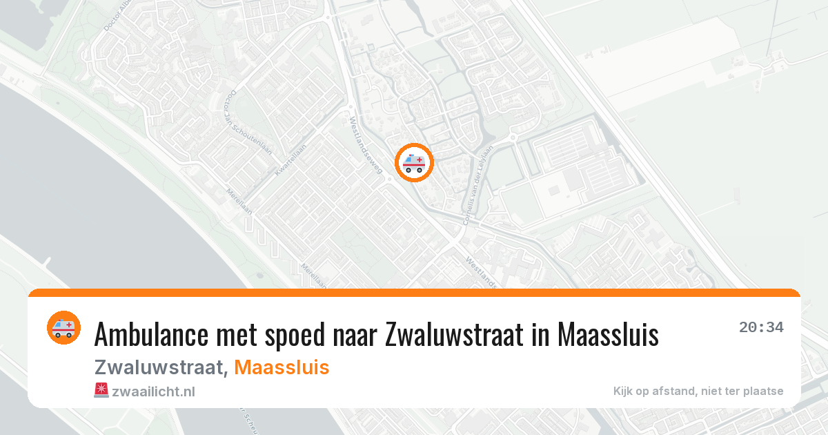 Ambulance met spoed naar Zwaluwstraat in Maassluis — 8 feb 2026