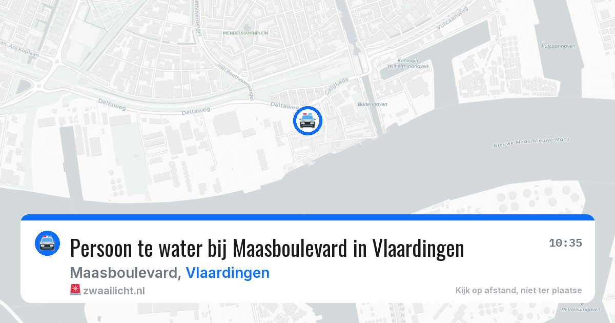 Persoon te water bij Maasboulevard in Vlaardingen — 21 jun 2026