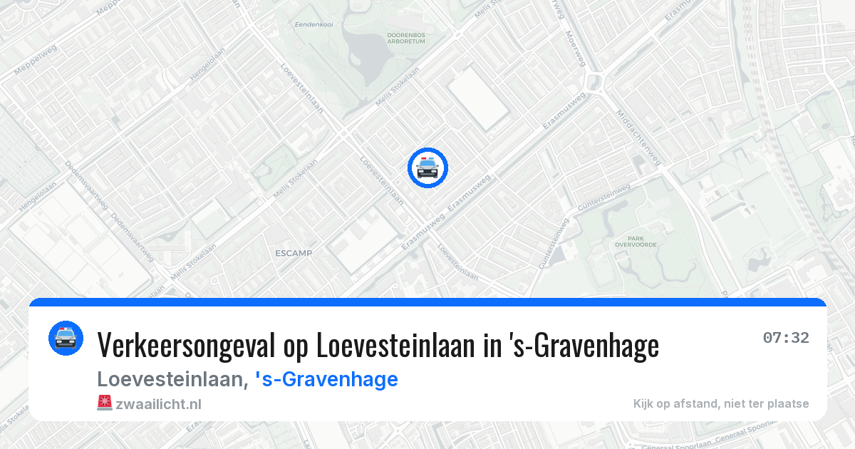 Verkeersongeval op Loevesteinlaan in 's-Gravenhage — 10 apr 2026