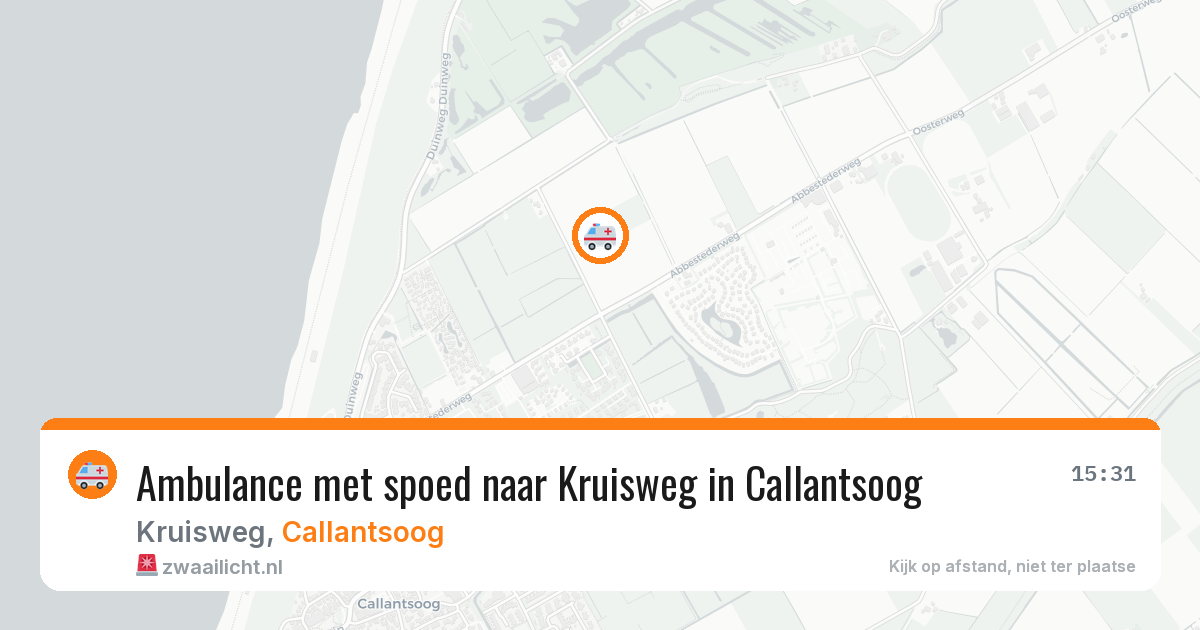 Ambulance met spoed naar Kruisweg in Callantsoog — 29 jun 2026