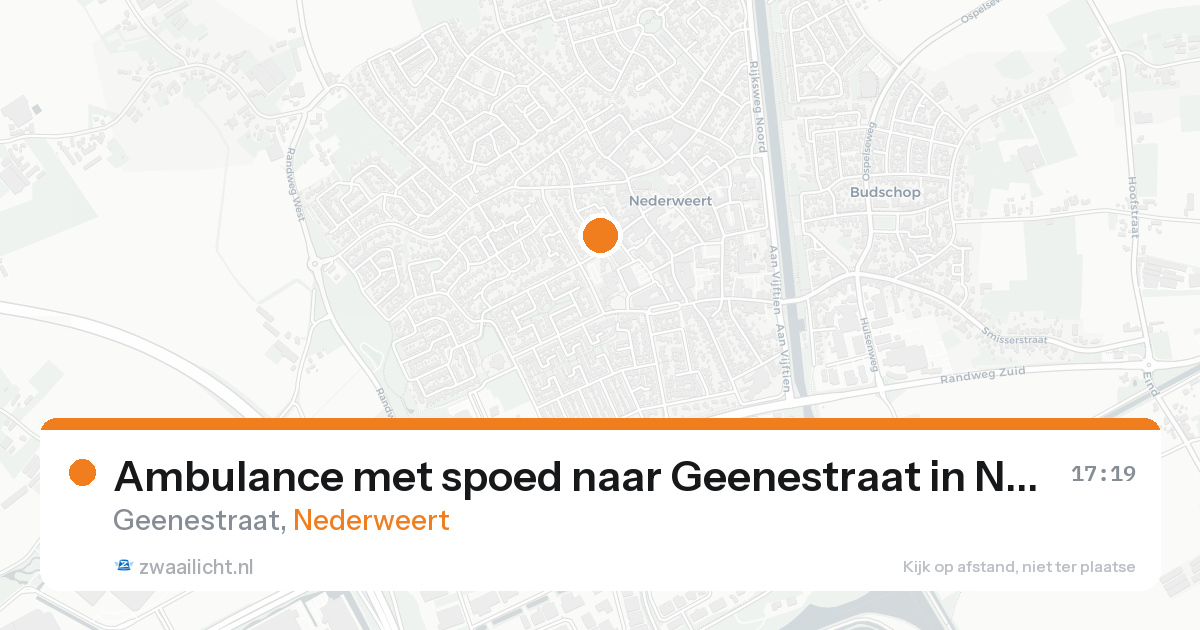 Ambulance met spoed naar Geenestraat in Nederweert — 18 aug 2026