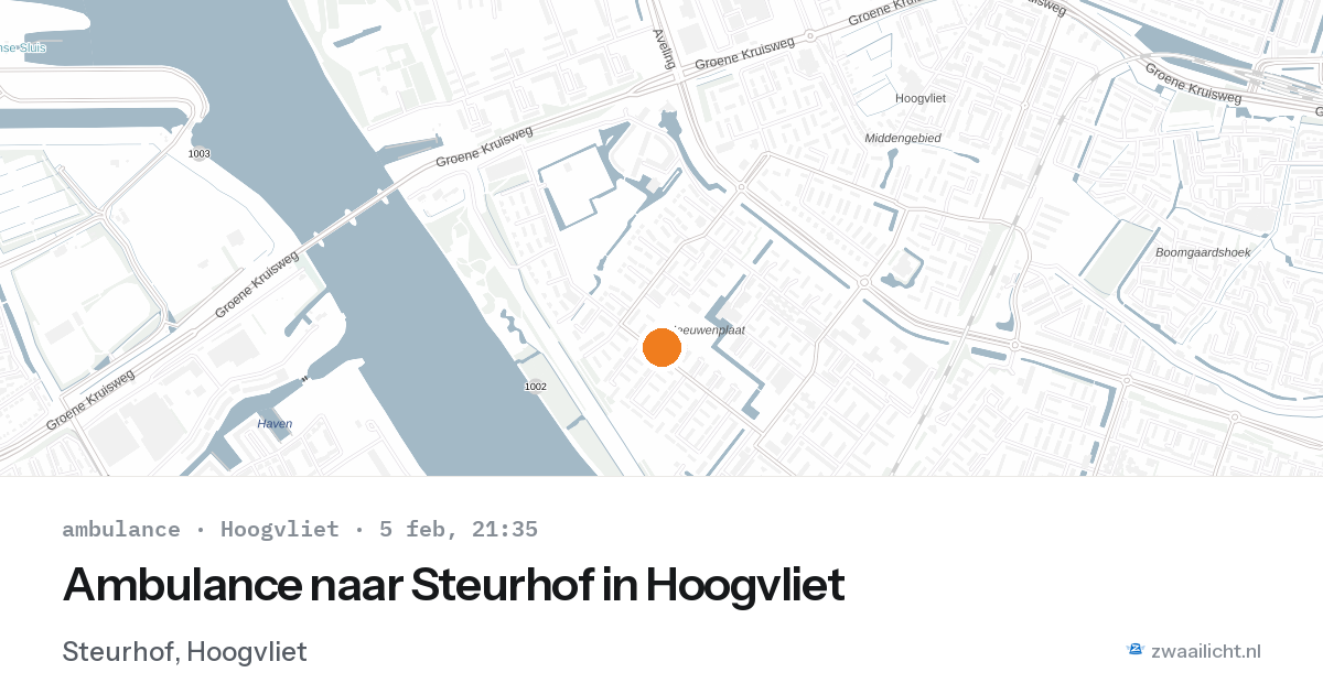 Ambulance naar Steurhof in Hoogvliet — 5 feb 2026