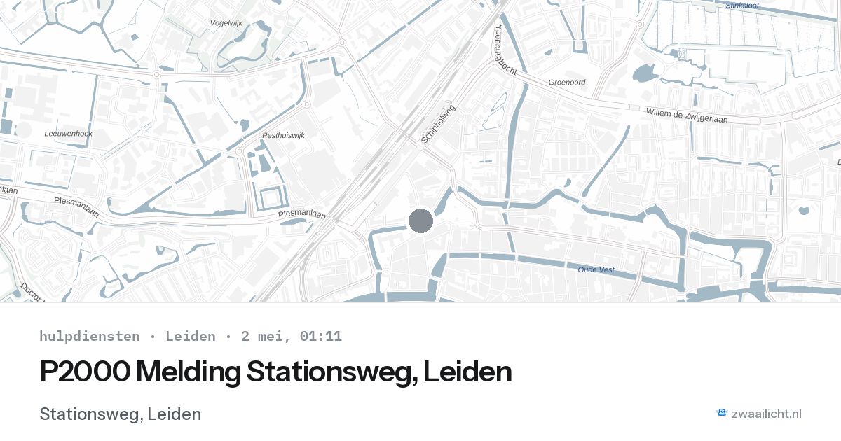 P2000 Melding Stationsweg, Leiden — 1 mei 2026