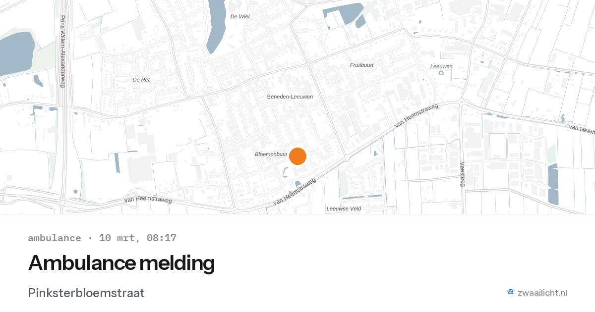 Ambulance melding — 10 mrt 2026