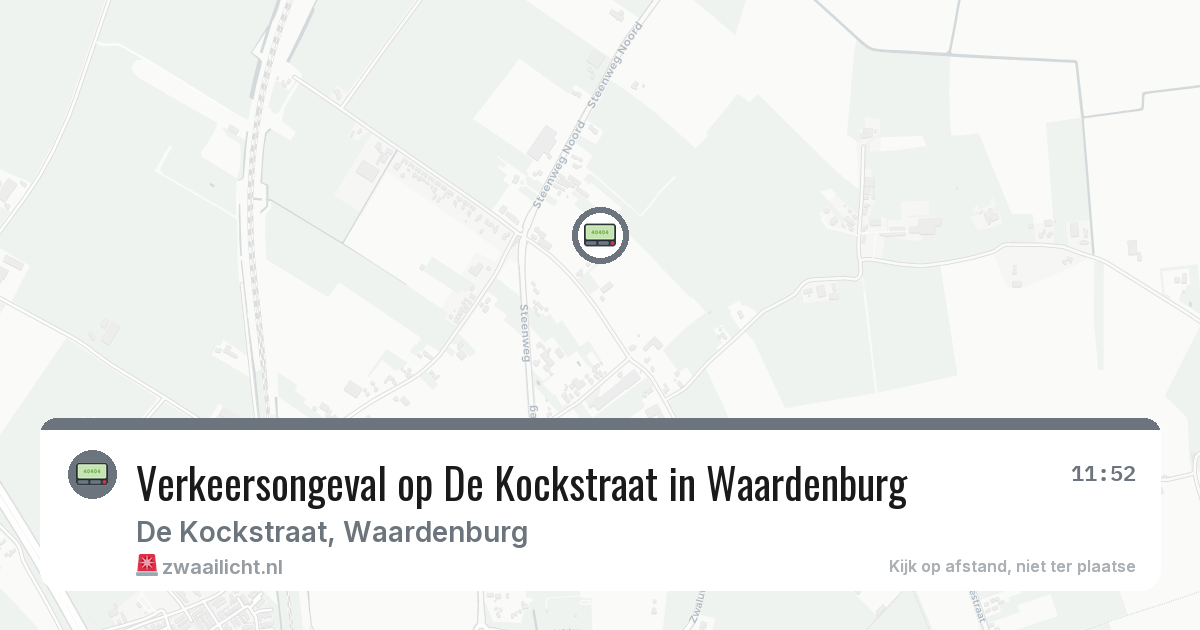 Verkeersongeval op De Kockstraat in Waardenburg — 13 jul 2026