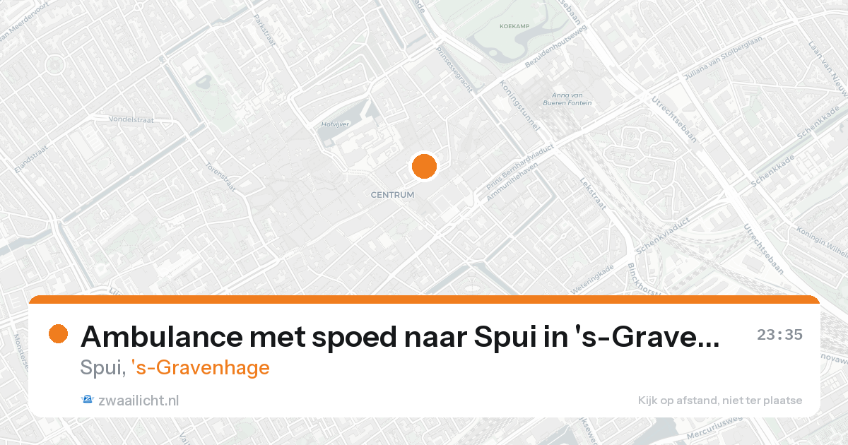 Ambulance met spoed naar Spui in 's-Gravenhage — 22 aug 2026