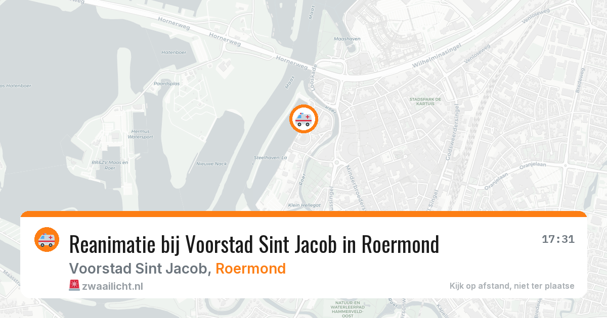 Reanimatie bij Voorstad Sint Jacob in Roermond — 21 mei 2026