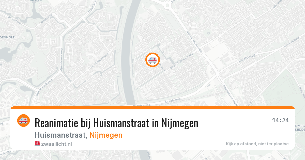 Reanimatie bij Huismanstraat in Nijmegen — 6 apr 2026