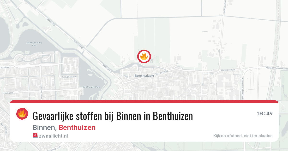 Gevaarlijke stoffen bij Binnen in Benthuizen — 19 jun 2026