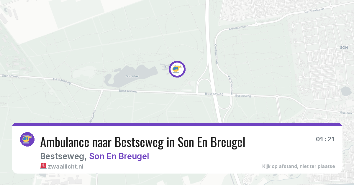Ambulance naar Bestseweg in Son En Breugel — 10 aug 2026