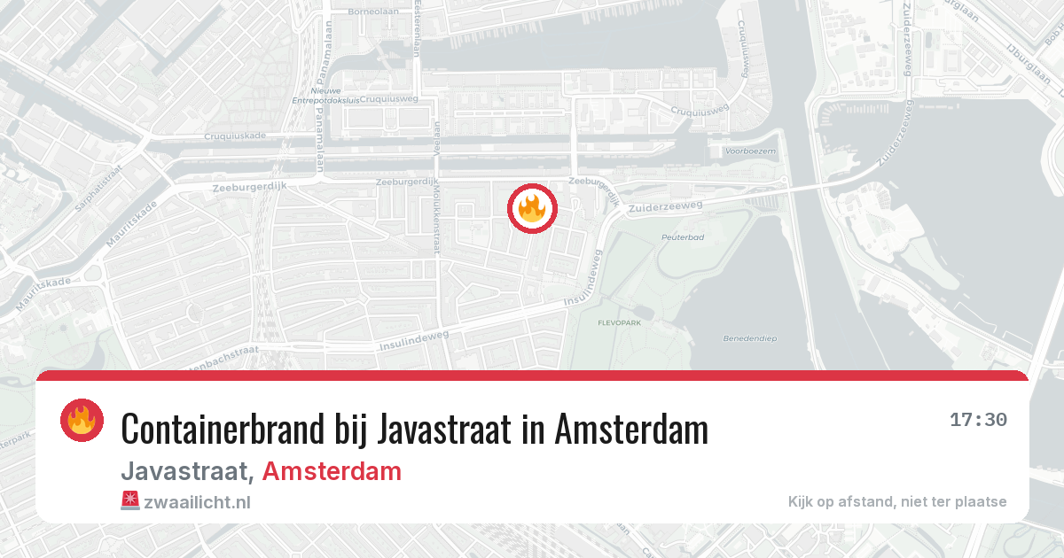 Containerbrand bij Javastraat in Amsterdam — 4 apr 2026