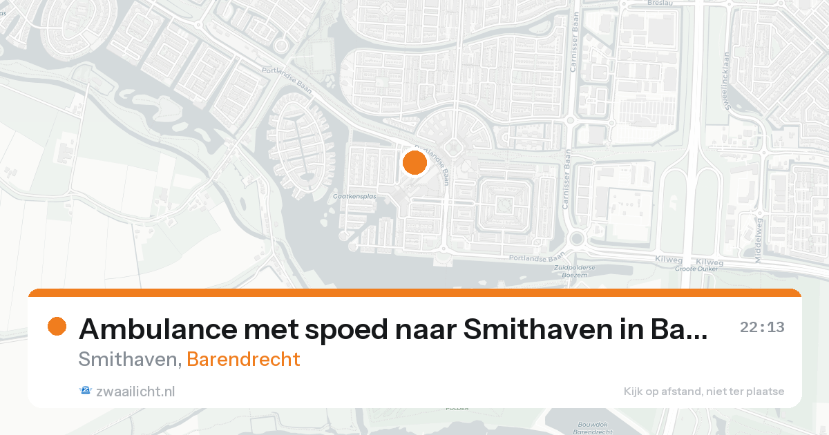 Ambulance met spoed naar Smithaven in Barendrecht — 19 aug 2026
